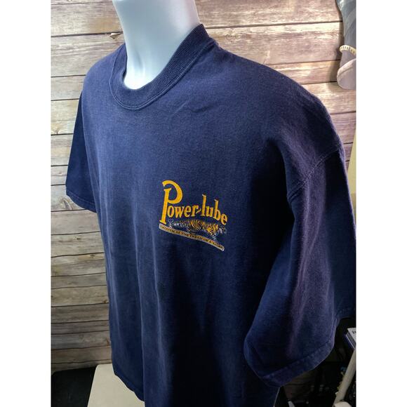 Vintage Rare Powerlube Motor Oil - Graphic Cotton T Shirt Short size XL - Picture 9 of 10